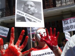 Manifestation des membres de la plateforme Stop à l'impunité au Rwanda