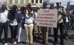 Manifestation de Rwandais à Bruxelles