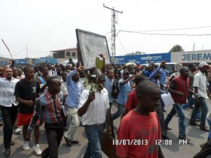 Manifestation de ce jeudi 18 juillet - source: Jean-Mobert N'senga