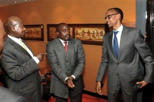 Yoweri Museveni - Joseph Kabila -  Paul Kagame