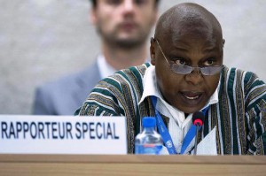 Le Rapporteur spécial des Nations Unies sur le droit de réunion et d'association pacifiques, Maina Kiai, Photo: Jean-Marc Ferré