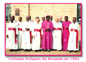 Mgr Thaddée Nsengiyumva (4), Mgr Joseph Ruzindana, (6), Mgr Vincent Nsengiyumva (7)